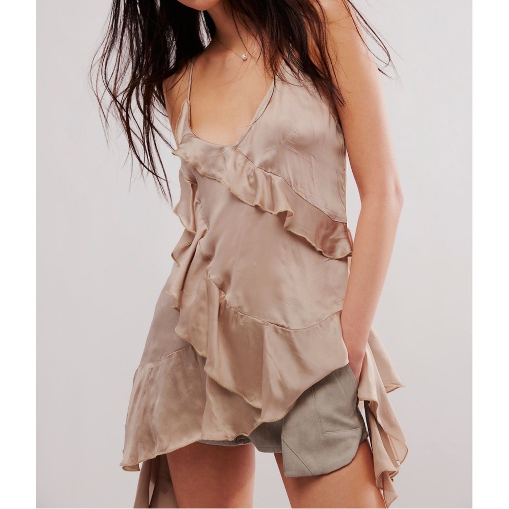 Free People Gold Shake Your Love Tank Top